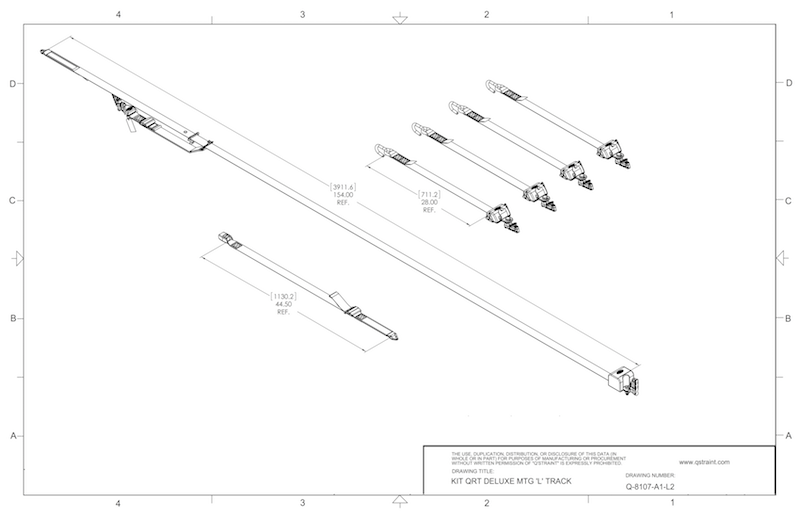 QRT deluxe kit with L-Track occupant restraints | Q-8107-A1-L2
