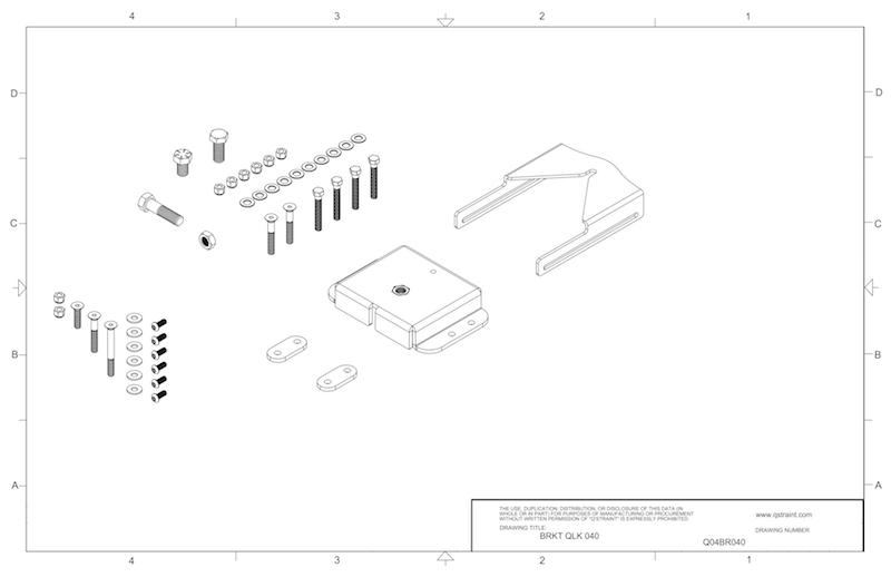 Q04BR040 Q'Straint QLK Docking System Bracket