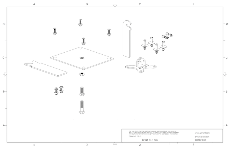 Q04BR043 Q'Straint QLK Docking System Bracket
