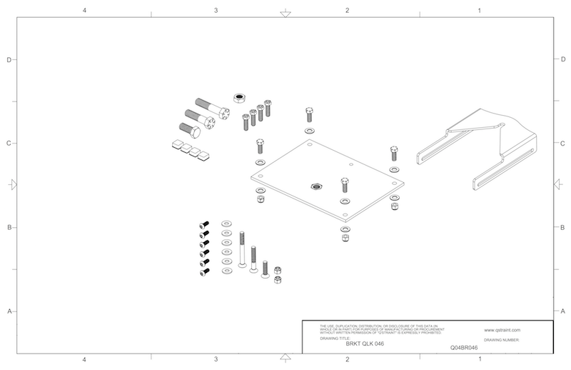 Q04BR046 Q'Straint QLK Docking System Bracket