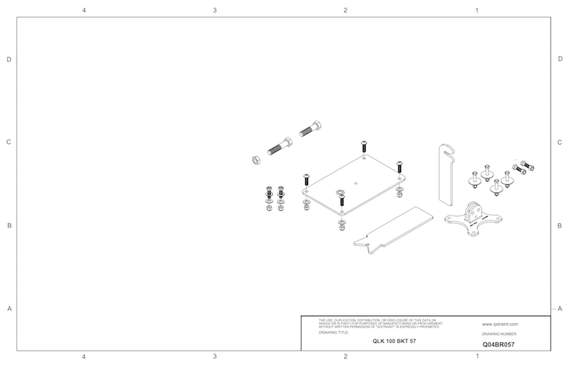 Q04BR057 Q'Straint QLK Docking System Bracket