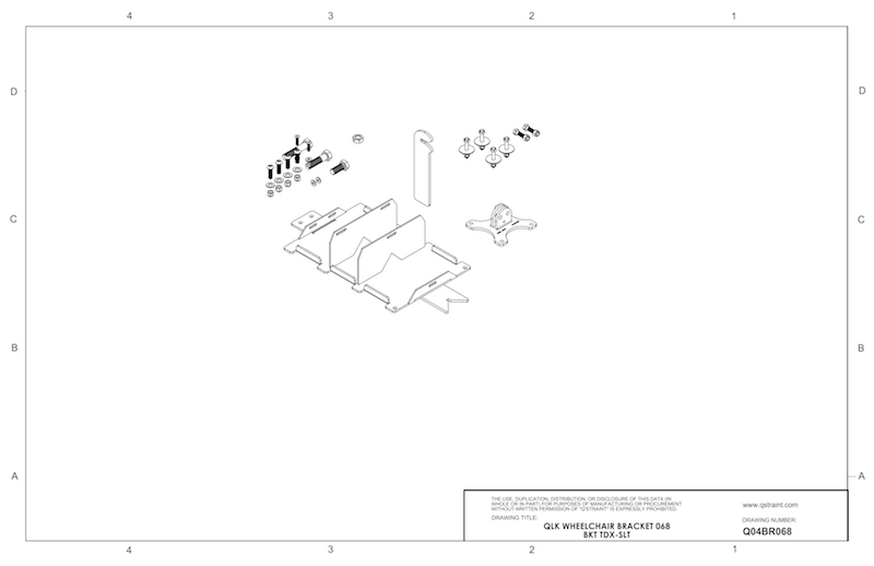 Q04BR068 Q'Straint QLK Docking System Bracket
