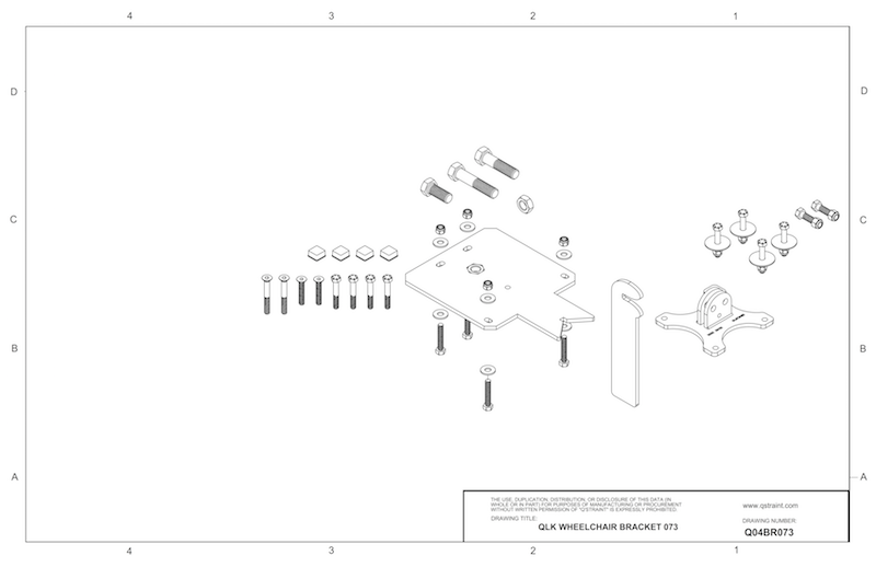 Pride Mobility Jazzy 600 Qlk-150 Bracket | Q04BR073 Q'Straint