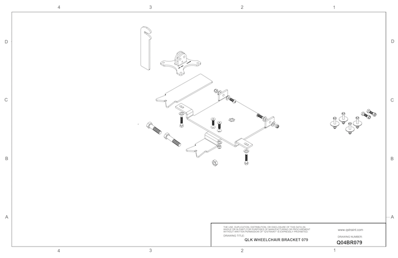 Q04BR079 Q'Straint QLK Docking System Bracket
