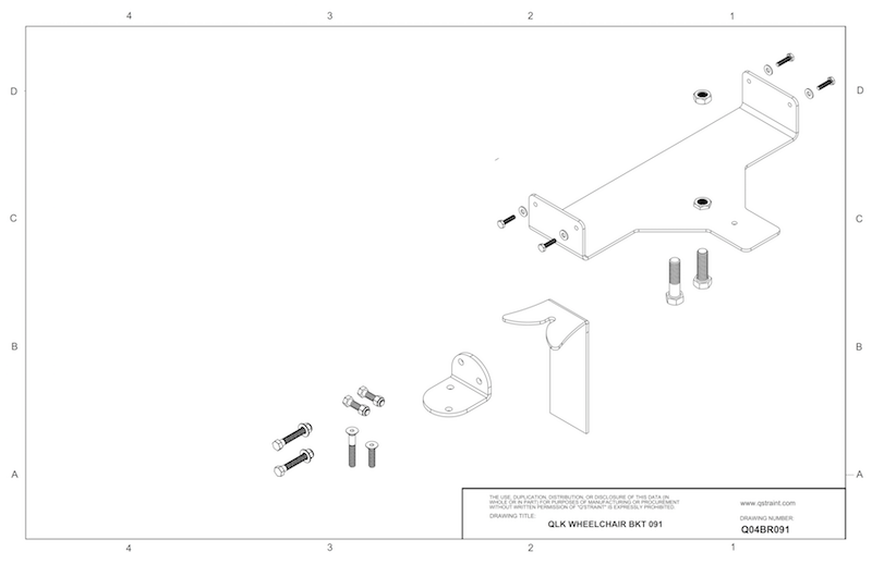 Q04BR091 Q'Straint QLK Docking System Bracket