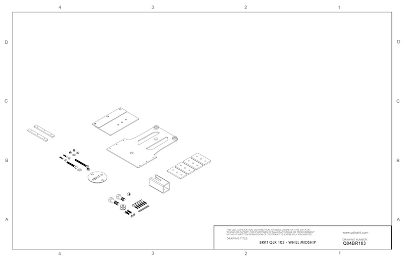 Q04BR103 Q'Straint QLK Docking System Bracket