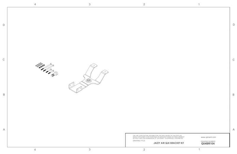 Q04BR104 Q'Straint QLK Docking System Bracket