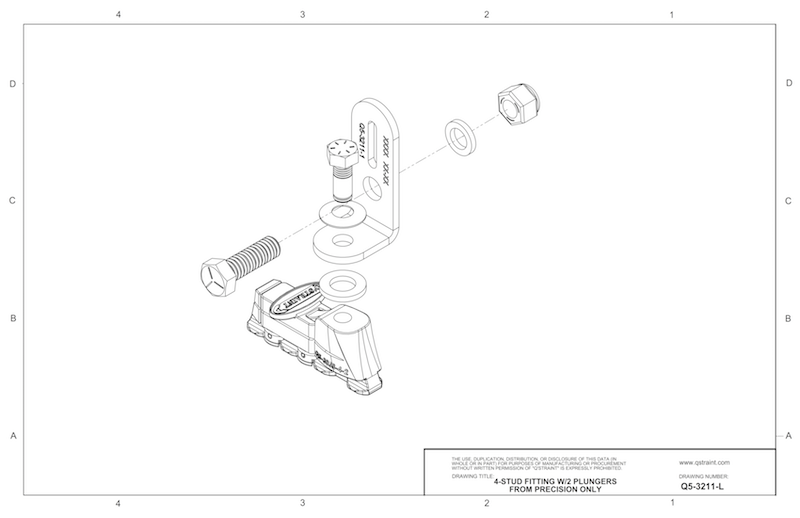 Q5-3211-L | L-track mounting hardware drawing