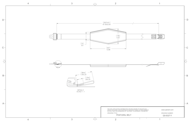 Q5-6327-Y | Yellow postural belt | Q'Straint