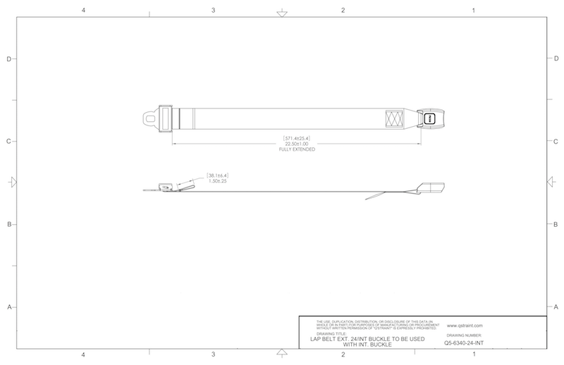 Q'Straint QRT/M-Series Lap Belt Extension - 12", 20" or 24"