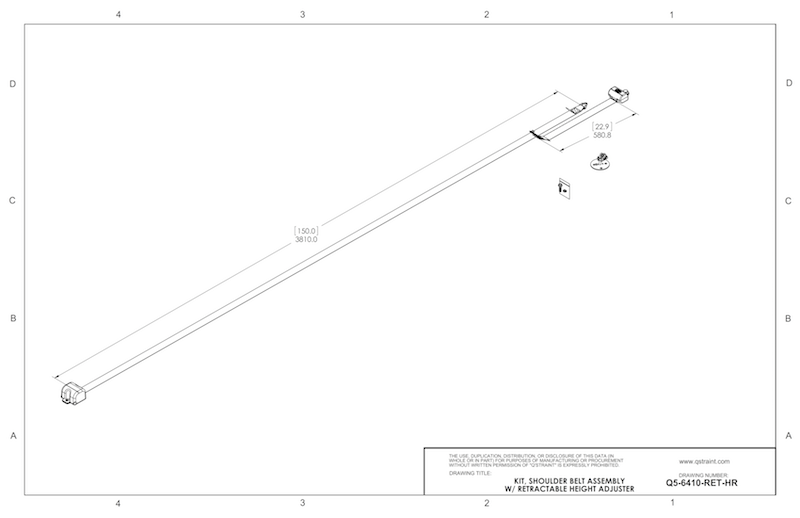 Q5-6410-RET-HR | Shoulder Belt Retractor w/ retractable height adjuster