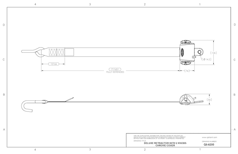 Q'straint Max Wheelchair Tie-Down Retractor Q'Straint