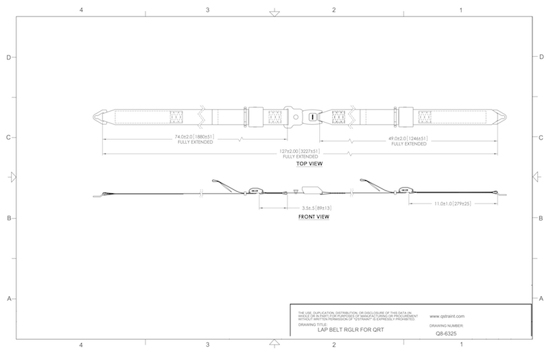 q8-6325 q'straint lap belt diagram