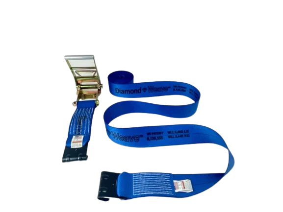 Diamond Weave 4" x 30 Ft Ratchet Strap w/ Flat Hooks | R430FDW