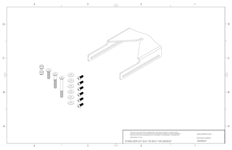 Q'Straint QLK - 150 Advanced Stabilizer (for driving position) | QS99027 - WheelchairStrap.com