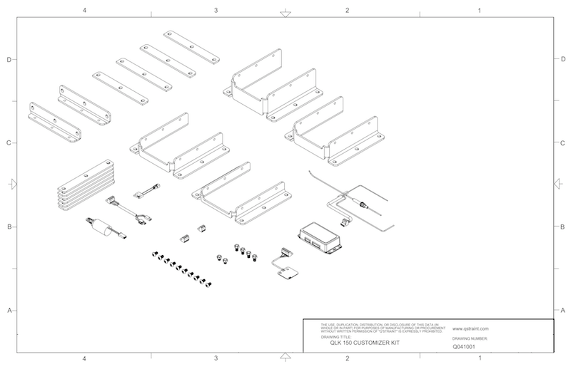 Q'Straint QLK - 150 Customizer Kit | Q041001 - WheelchairStrap.com