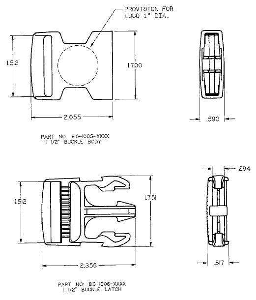 1" Side Release Plastic Buckle - RatchetStrap.com