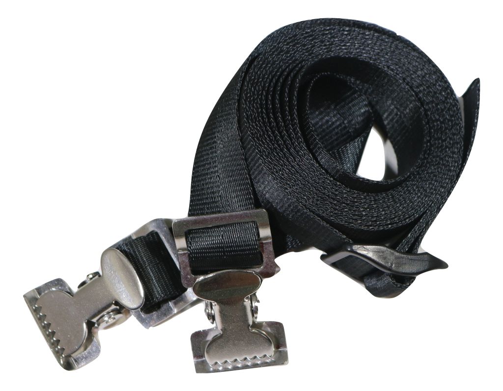 1 x 8 ft Adjustable Stainless Steel Alligator Clip Tie Strap AC108SS
