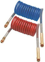 Coiled Nylon Air Brake Set Red & Blue Tubing Assembly Kit 15' Air Set w/40" Leads | 11040