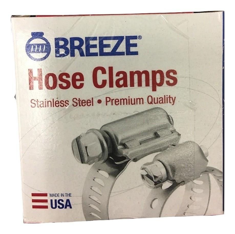 Breeze Constant Torque Heavy-Duty SS Clamp - Min Dia 1", Max Dia 1-7/8", Stainless Steel, Pack Of 1