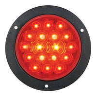 4" Round Stop Turn Tail 18 LED Sealed Light w/Flange - RED - ratchetstrap-com.myshopify.com
