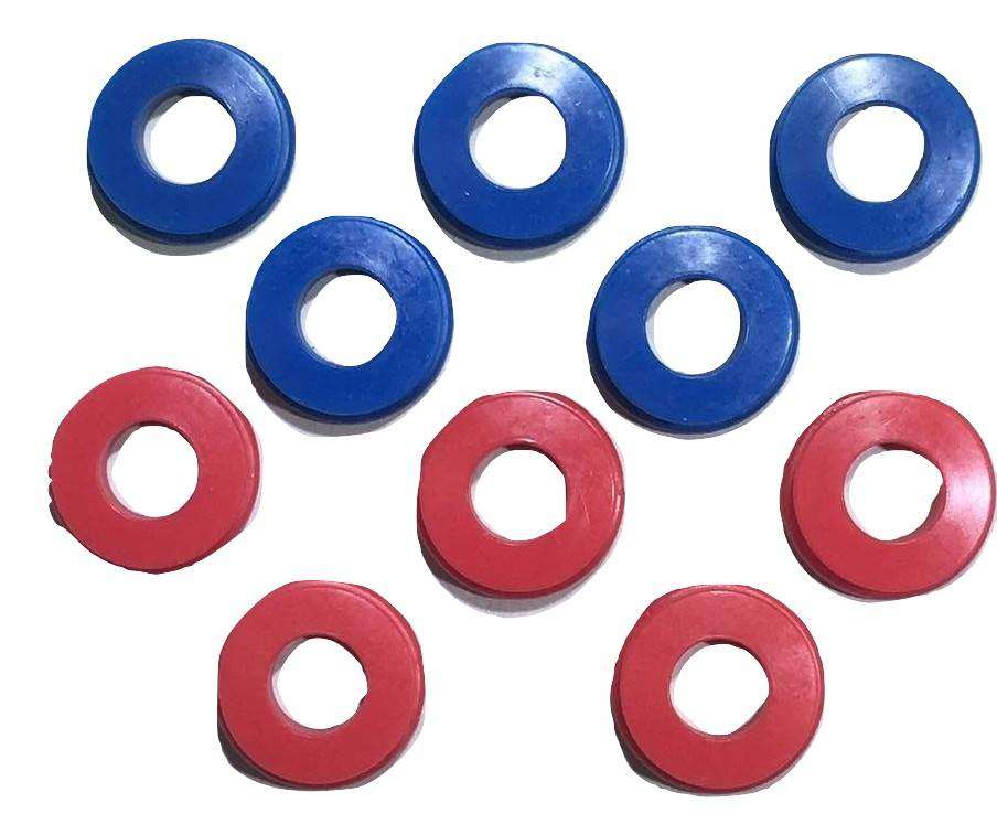 Set of 10 Polyurethane Gladhand Seals Red & Blue - ratchetstrap-com.myshopify.com