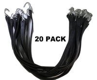 15 Inch Rubber Tarp Straps w/ Crimped S Hooks 20 Pack | RS15X2