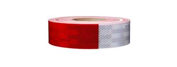 1" Conspicuity Tape 11" Red / 7" White 3M™ Diamond Grade™ - RatchetStrap.com