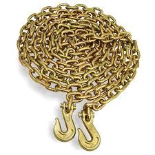Grade 70 Transport Chain w/ Clevis Grab Hooks <-- Choose Your Length - ratchetstrap-com.myshopify.com