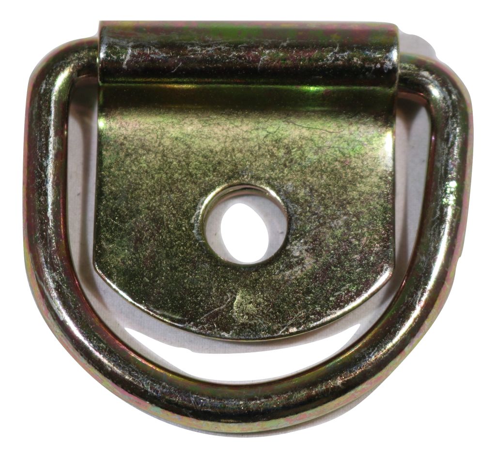 Low Profile, Semi-Recessed Pan Fitting with Black Plastic Trim Collar & D-Ring - ratchetstrap-com.myshopify.com