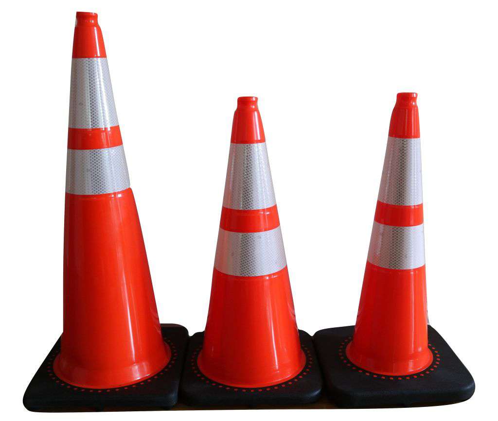 30cm Orange réfléchissante PVC cône de la sécurité routière (CC