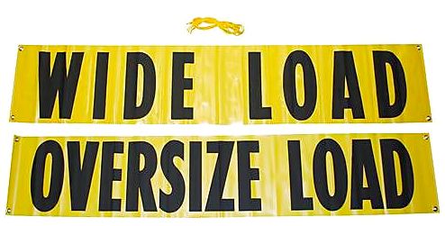 OVERSIZE LOAD / WIDE LOAD SIGN Reversible Banner 84" x 18" - ratchetstrap-com.myshopify.com
