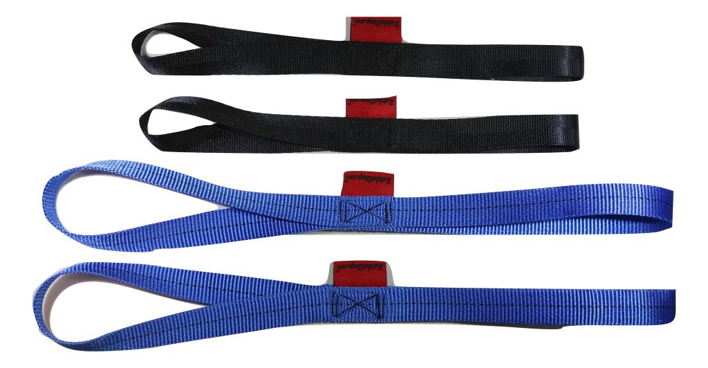 Qty (4) Soft Tie Loops (2) 12 Length & (2) 18 Cargo Tie-Down Straps