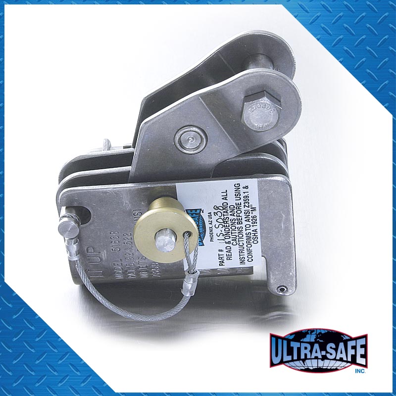 Rope grab, for 5/16″ and 3/8″ galvanized or stainless steel wire rope | US-5038