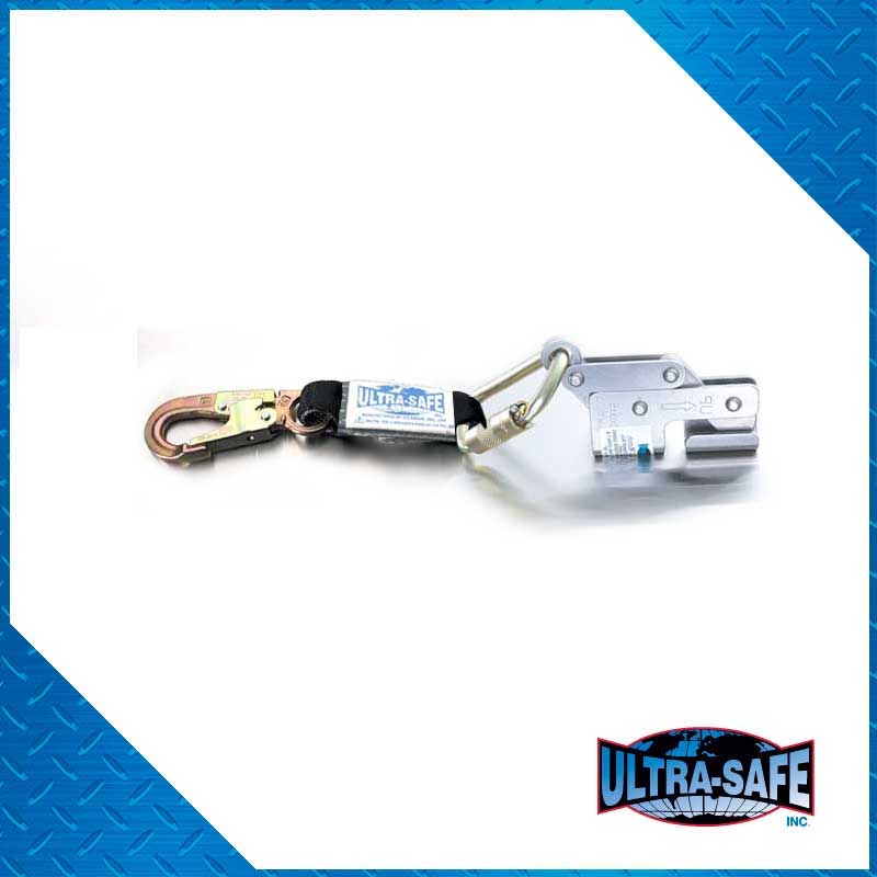 Rope Grab Economy for 3/8″ Galvanized or Stainless Steel Wire Rope w/Shock Pack & Hook Attached