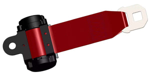 Red Web Retractable Seat Belt for Forklifts, Mounting Hardware Included