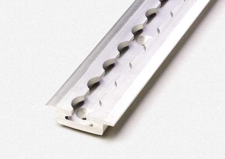 100" Anodized L Track, Flanged, with 1/4" Countersunk Mounting Holes | Sure - Lok | FE748 - 01 - PD4C - WheelchairStrap.com