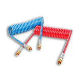 15 Ft Air Coil Hose Set Red & Blue w/ 12 inch Leads | 11015