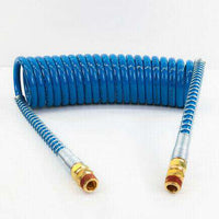 15 Ft Air Coil Hose Set Red & Blue w/ 12 inch Leads | 11015