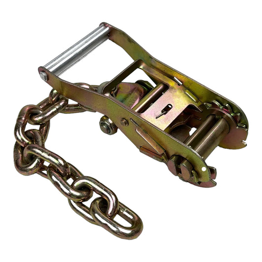 2Inch Standard Wide Handle Ratchet with Chain Tail (4-Pack) — chain clevis grab hook — GO-TOW.com