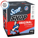 Scott® Shop Towels Original Blue, Pop-Up Dispenser Box | 75190 | CASE