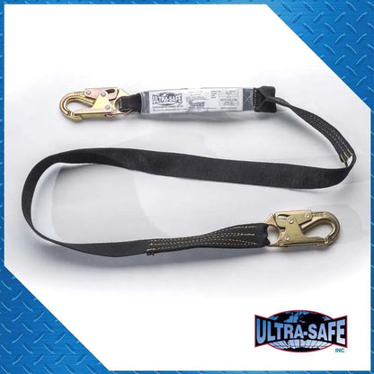 1 3/4” x 6’ Shock Absorbing Kevlar® Lanyard with Double Locking Hooks Each End | 96516K