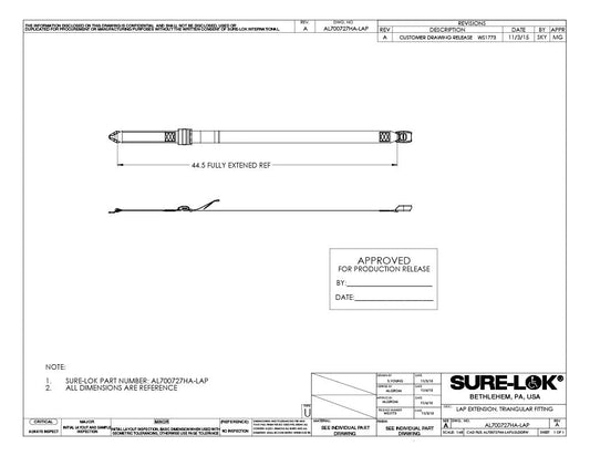 Sure-Lok Combo Shoulder/Lap Belt Female End Only | AL700727HA-LAP WheelchairStrap.com