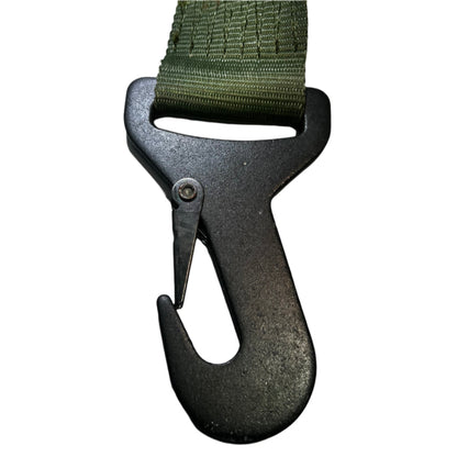 3"x22' Ratchet Strap w/ 2 Snap Hooks & Protective Sleeves