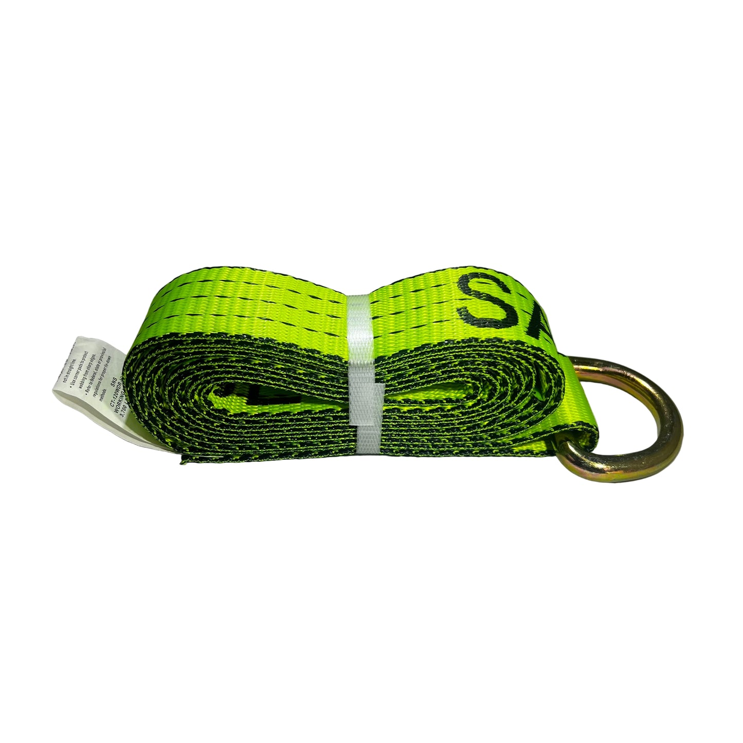 Lasso Strap w/O Ring Auto Hauling 10 FT | HI-VIZ GREEN
