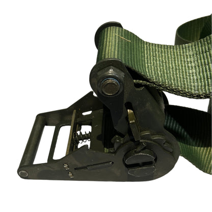 3"x22' Ratchet Strap w/ 2 Snap Hooks & Protective Sleeves