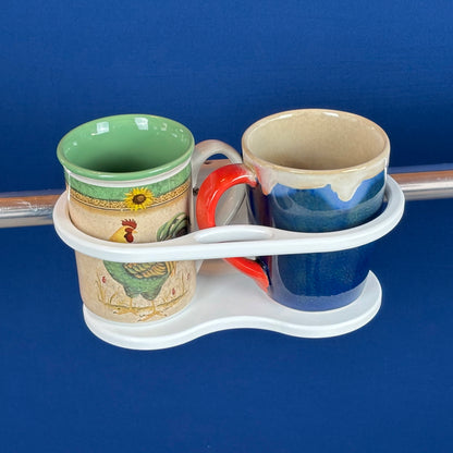 Double Drink Holder – Clamps to Horizontal or Vertical Tubes
