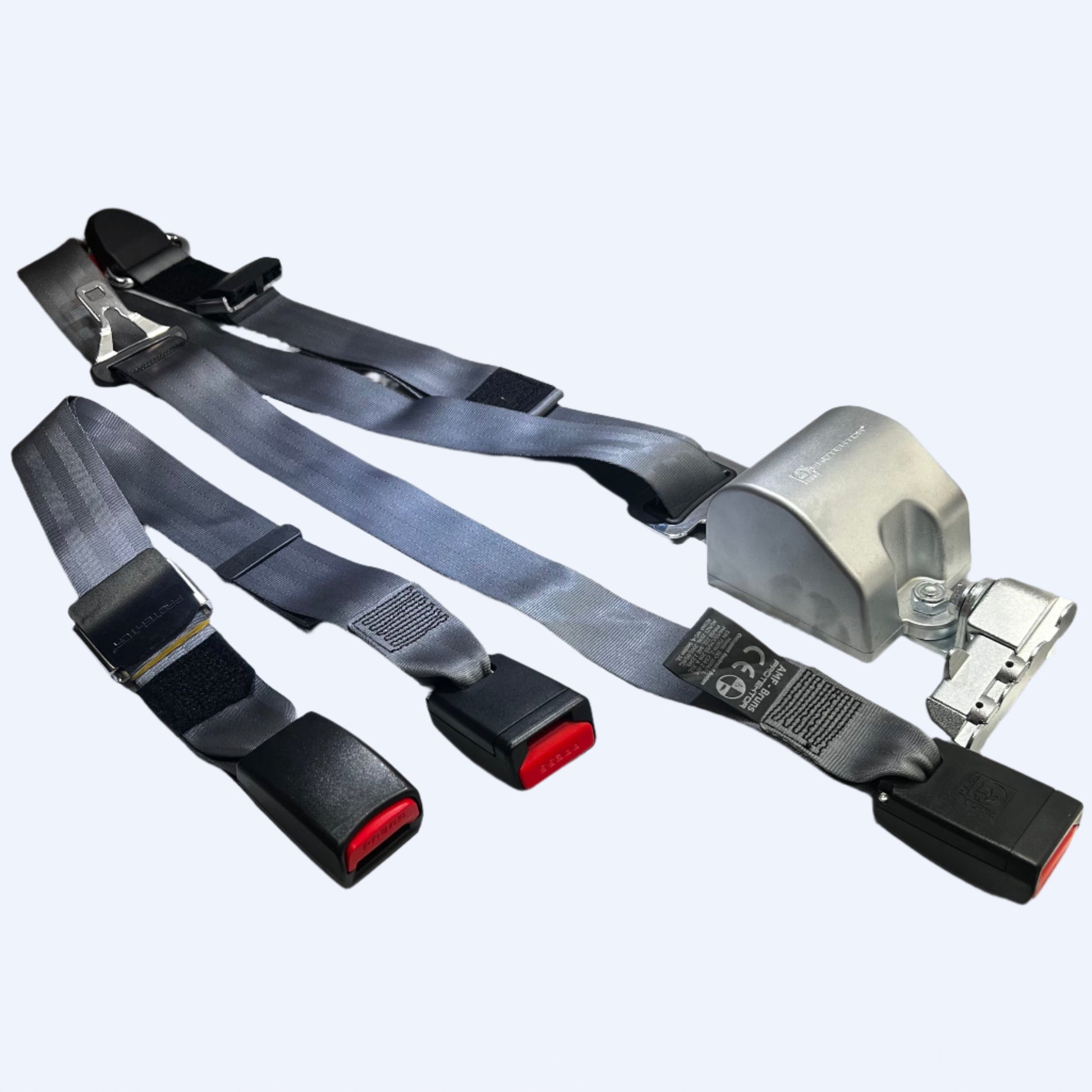 AMF Bruns Retractable Lap/Shoulder Belt w/ Height Adjuster, L-Track fitting on Bottom AMF Bruns