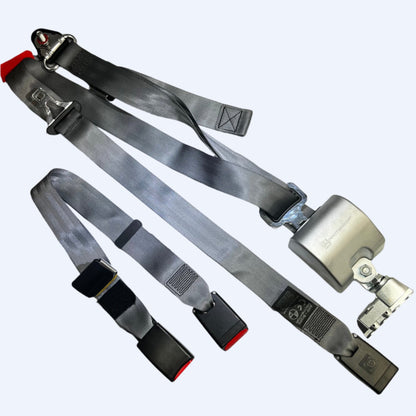 AMF Bruns Retractable Lap/Shoulder Belt w/ Height Adjuster, L-Track fitting on Bottom AMF Bruns