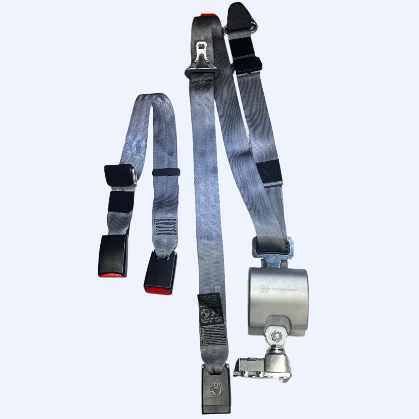 AMF Bruns Retractable Lap/Shoulder Belt w/ Height Adjuster, L-Track fitting on Bottom AMF Bruns